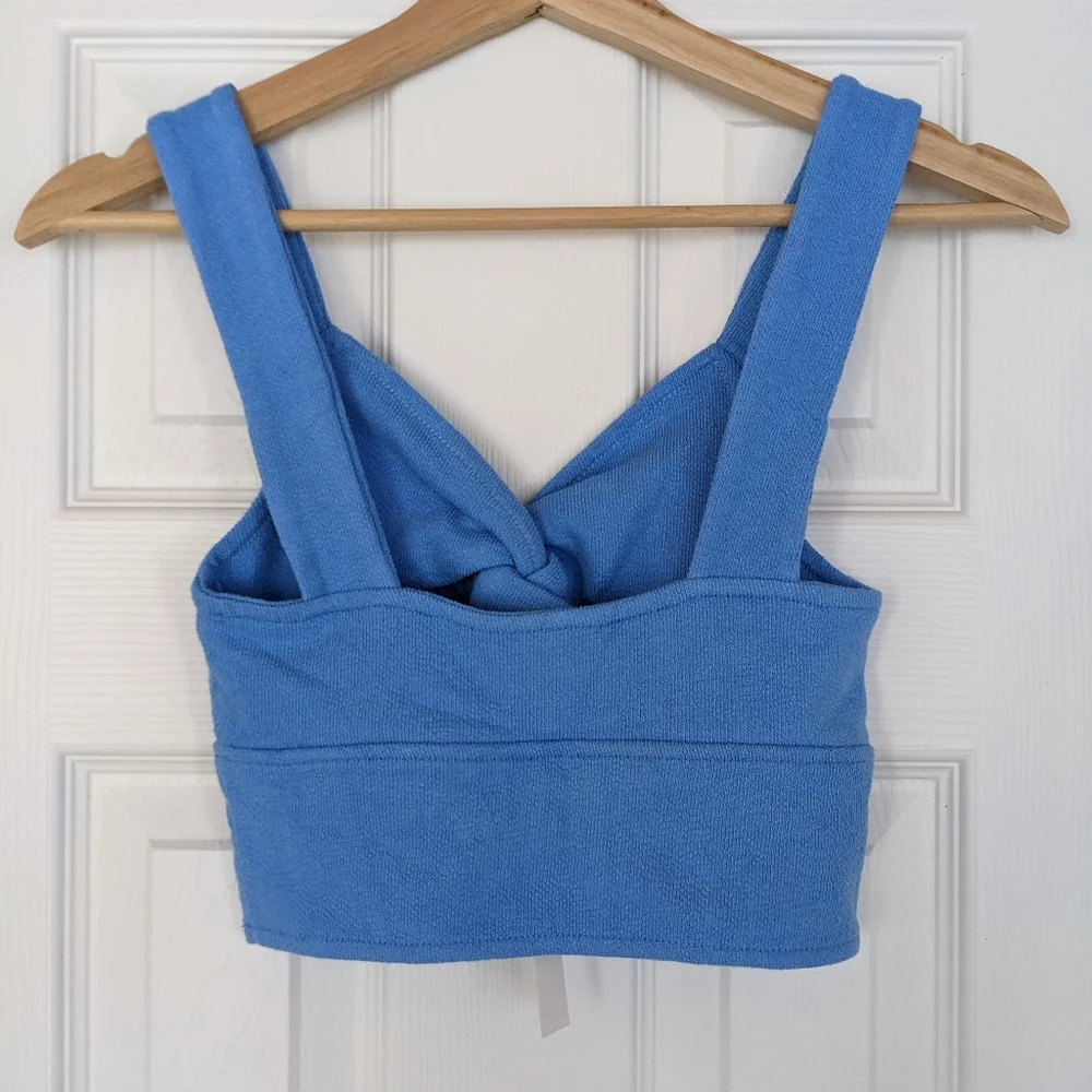 New Madewell Cutout Knot-Front Crop Tank Top - Picture 5 of 6